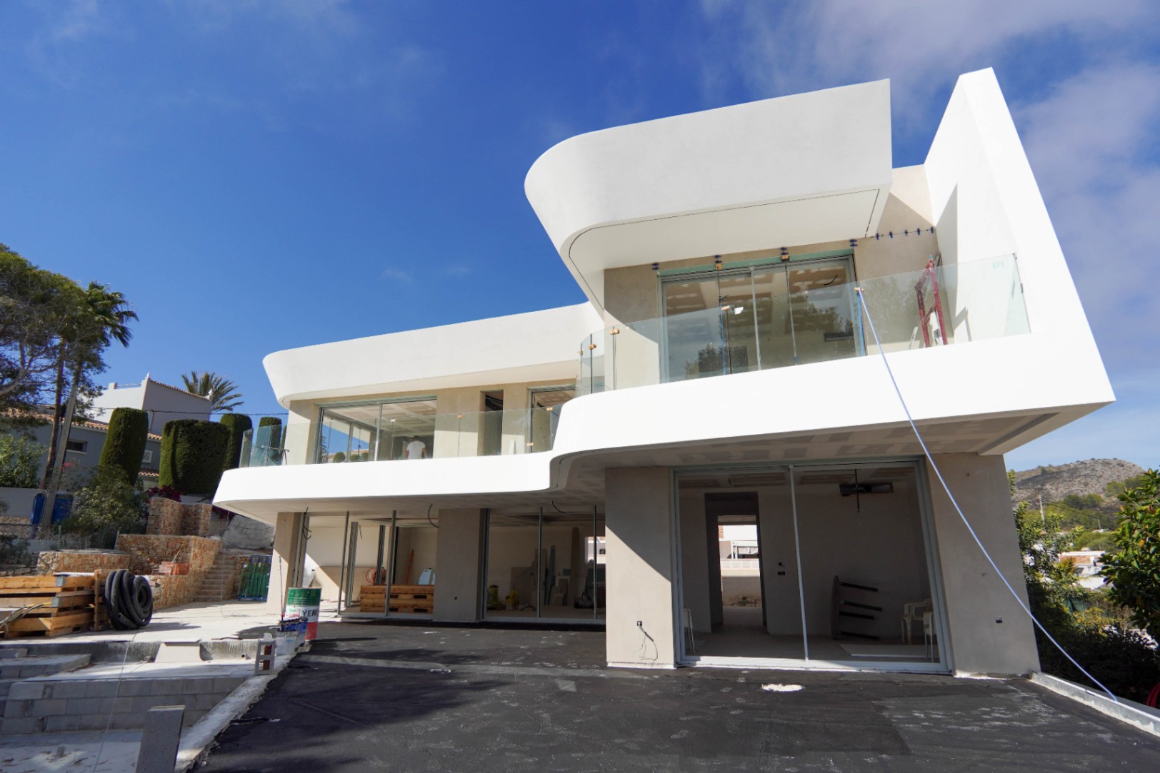 Nybyggd Villa Till Salu Med Havsutsikt i Moraira