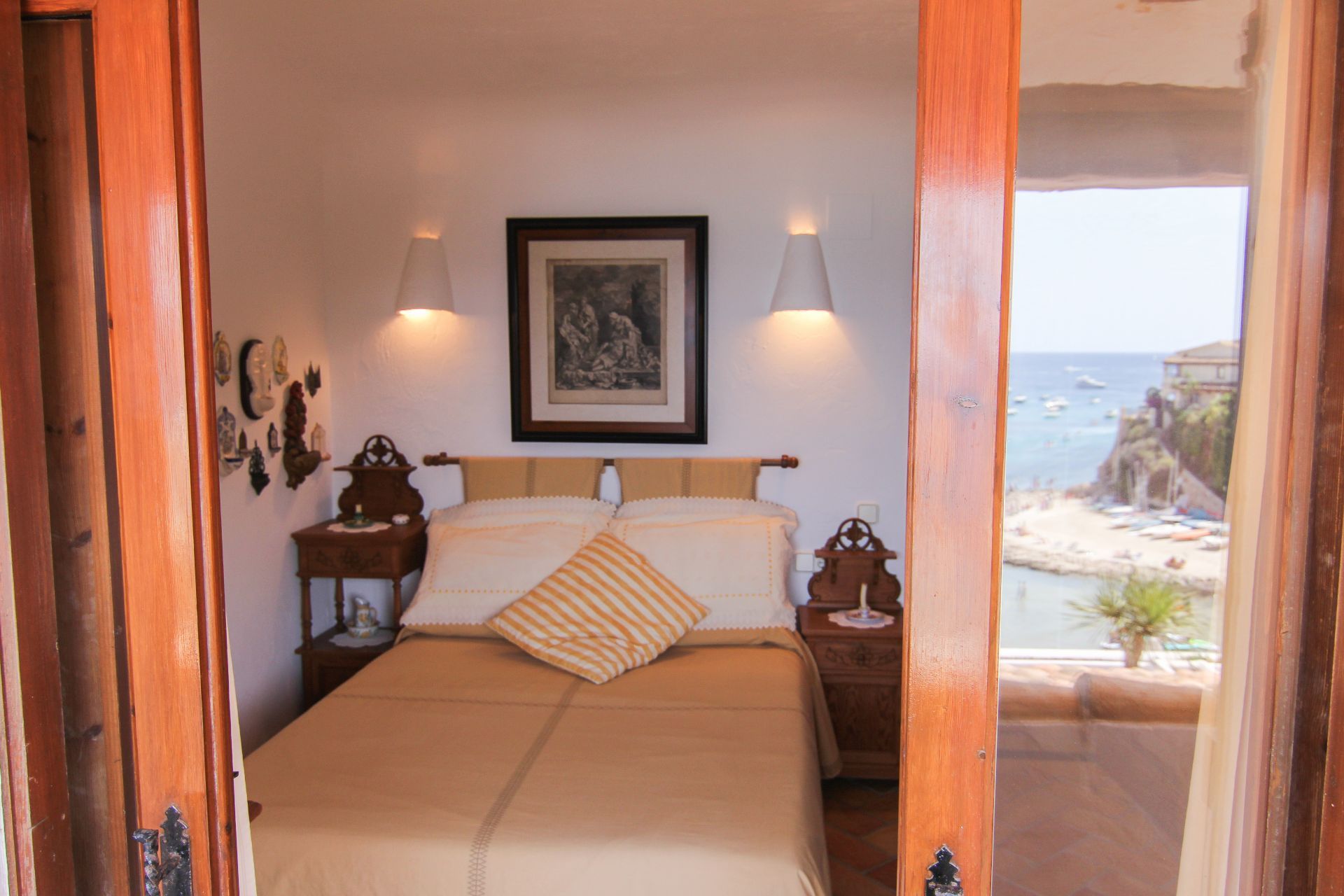 Villa im Ibiza-Stil mit Meerblick zu Fuß zum Strand von El Portet