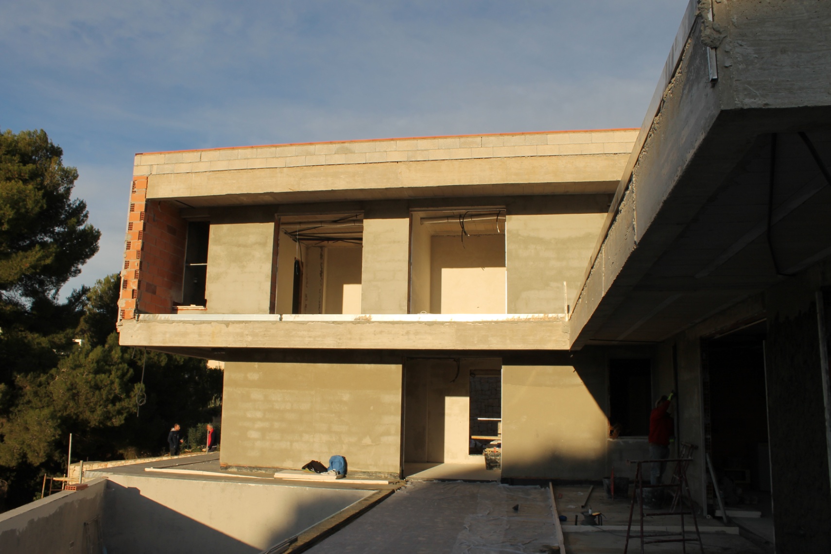 Walk to beach new build modern villa in La Fustera