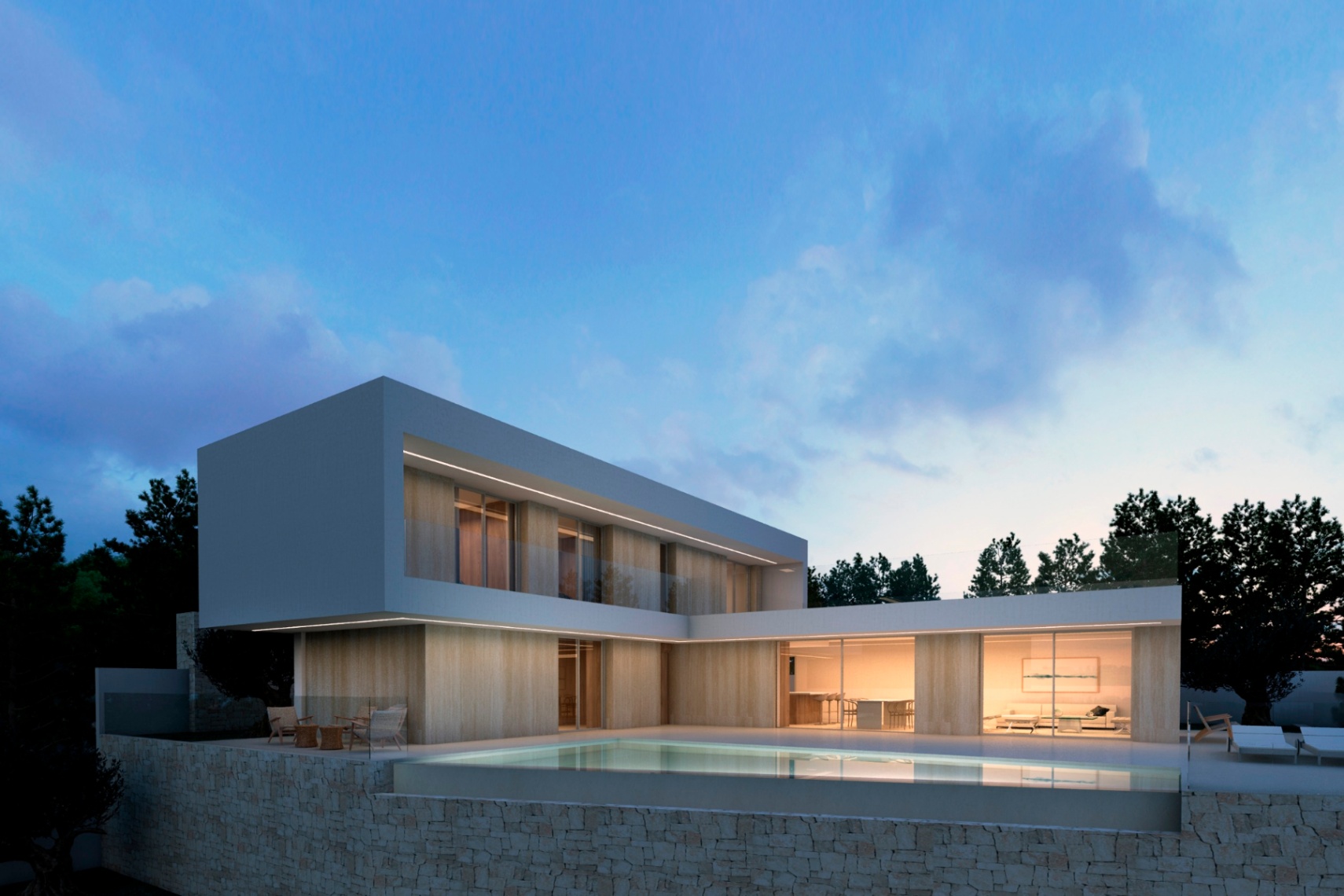 Gå til stranden nybygd moderne villa i La Fustera