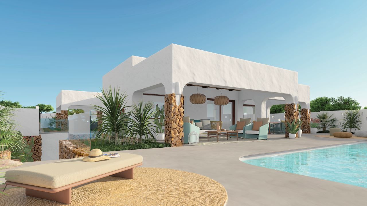 New Build Ibiza style Villa for sale in Pla del Mar Moraira