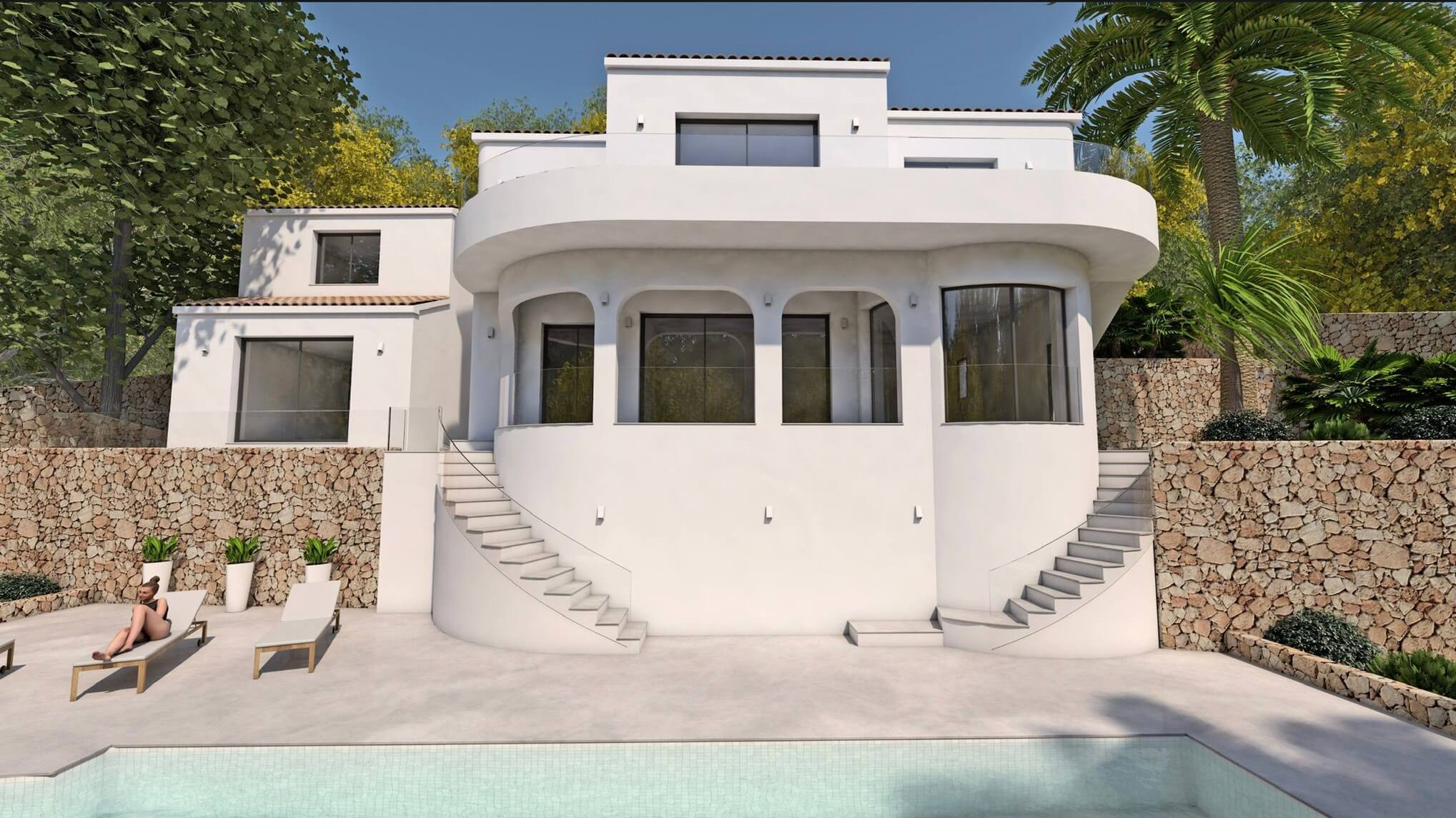 Ibiza stijl villa in Benimeit Moraira