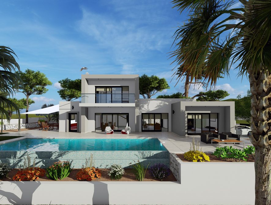 Nybyggd villa med promenad till stranden La Fustera i Benissa
