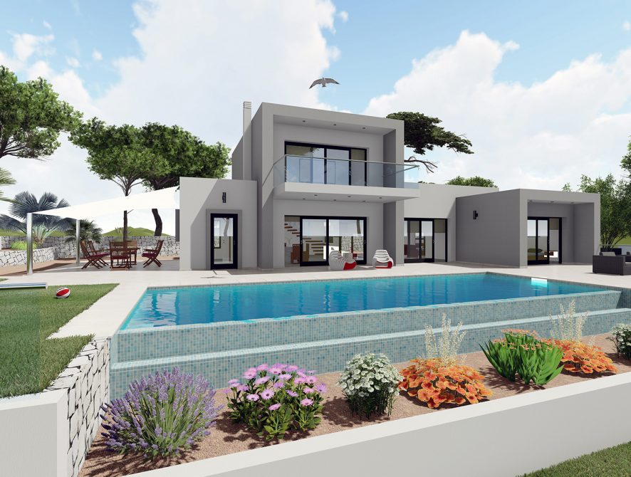 Villa nouvellement construite à proximité de la plage de la Fustera à Benissa.