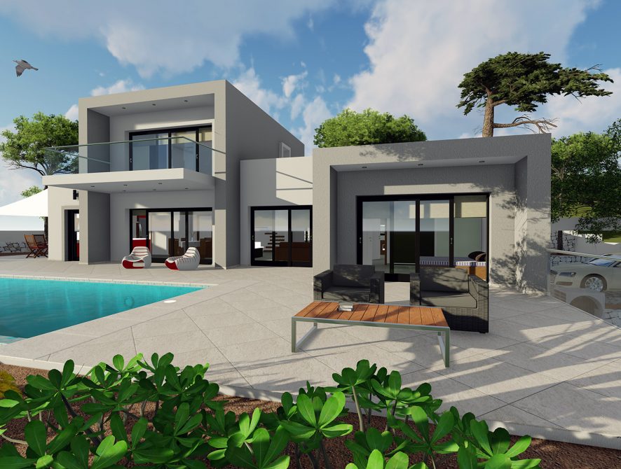 Villa nouvellement construite à proximité de la plage de la Fustera à Benissa.